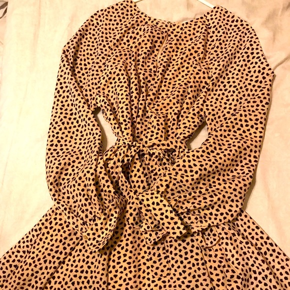 She + Sky Dresses & Skirts - Blush colored leopard print dress by SHE+SKY